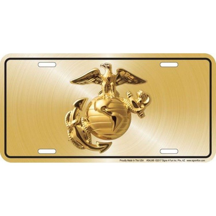 Gold EGA License Plate
