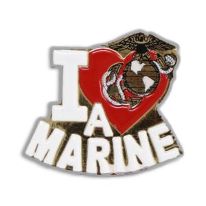 I Love A Marine with EGA Enamel Pin