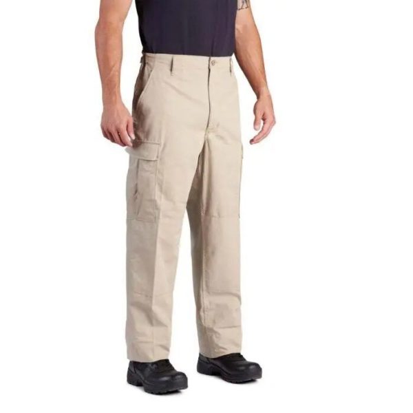 Khaki Button-Fly BDU Trousers