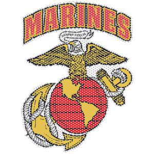 MARINES Eagle Globe & Anchor Perforated Window Cling