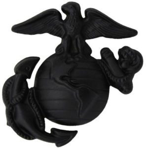 Marine Corp Service Cap Device Enlisted Black