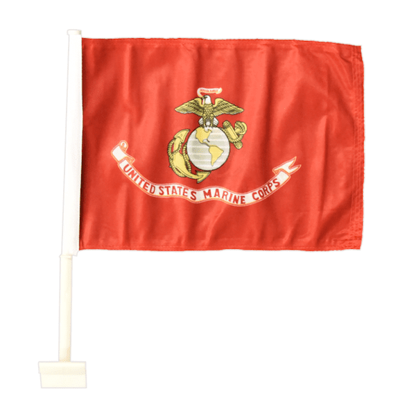 United States Marine Corps with Eagle Globe and Anchor Nylon Car Flag