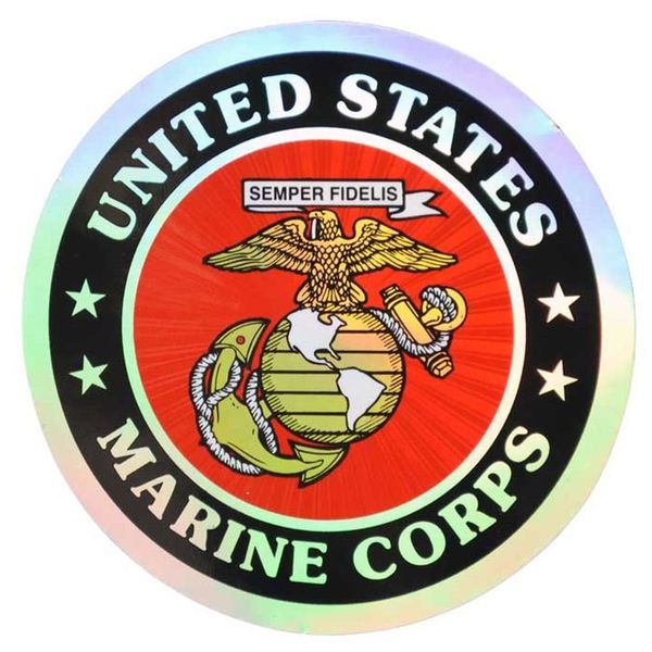 US Marine Corps Emblem Chrome Sticker