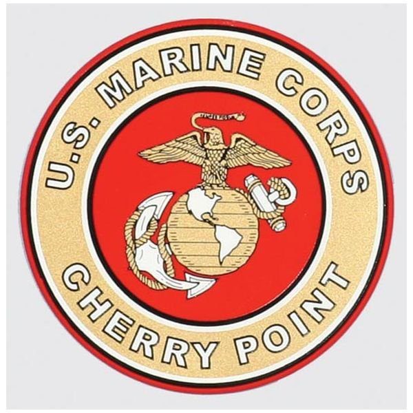 Red and Gold US MCAS Cherry Point Decal