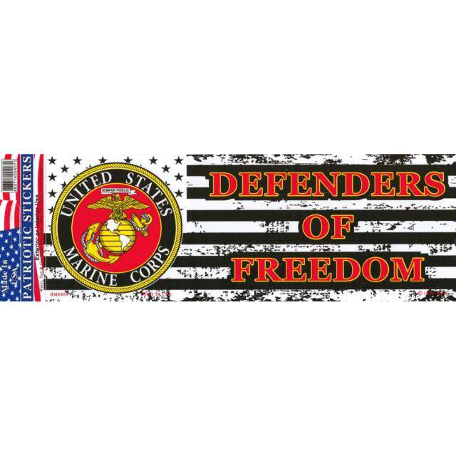 Marine Corps Defenders of freedom bumper sticker decal