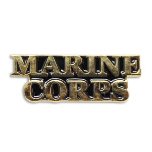 Black and Metallic Gold Marin Corps Enamel Pin