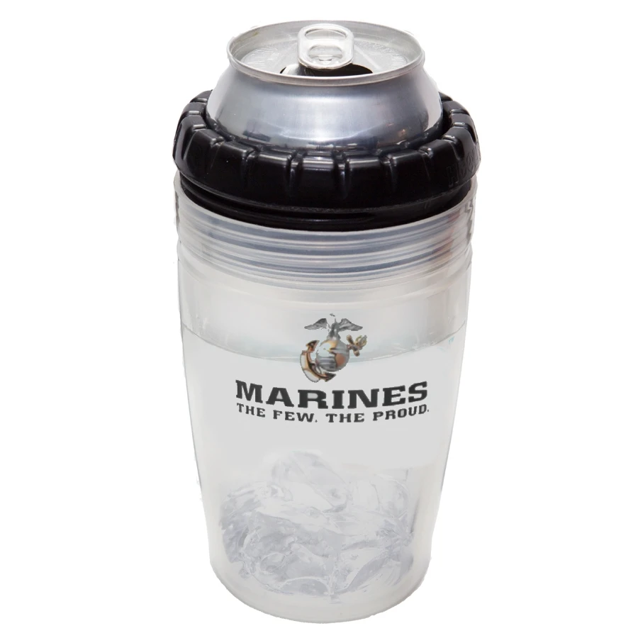 USMC Can Cooler - Insulated Stainless Steel Marine Corps Bottle Cooler –  Marine Corps Gift Shop