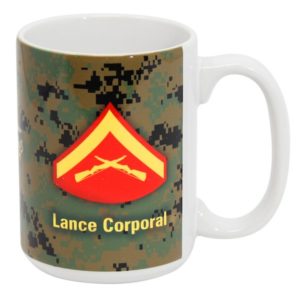 Marine Corps Lance Corporal Woodland Camo Mug