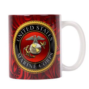 Marine Corps Red/White EGA Mug
