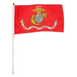 Marine Corps Stick Flag - 12 in. x 18 in.