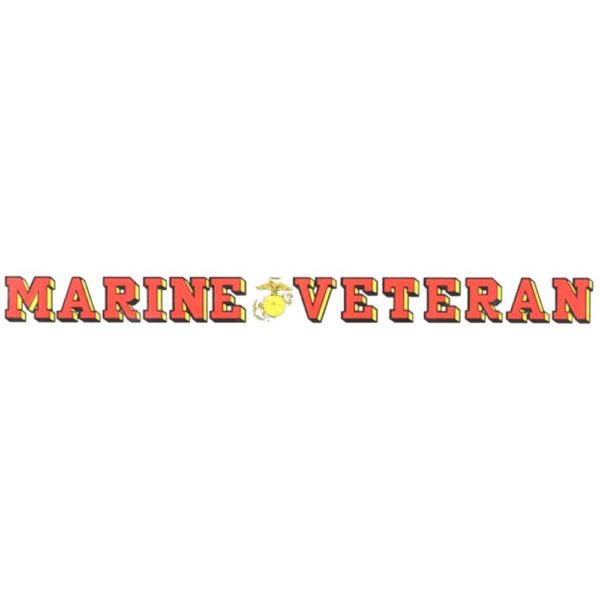 Marine Veteran 17 inch Window Decal