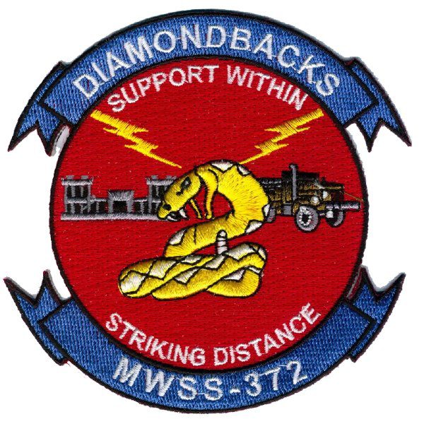 Marine Wing Support Squadron 372 Diamond Backs Patch