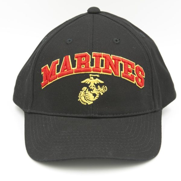 Marines Black Embroidered EGA Hat