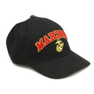 Marines Black Embroidered EGA Hat