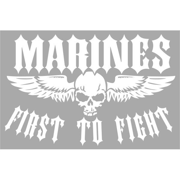 Marines First To Fight 8 x 13 inch Vinyl Transfer Decal
