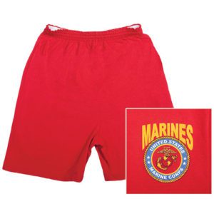 Marines Red Running Shorts