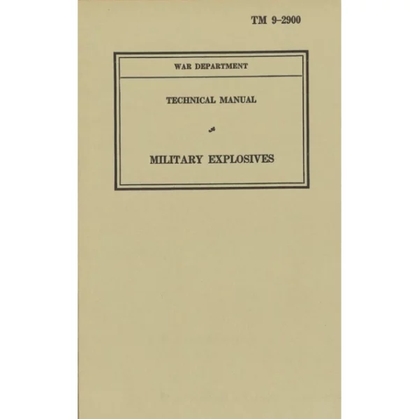 Military Explosives Technical Manual