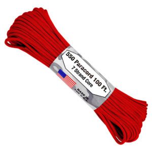 Military Paracord 100' Red