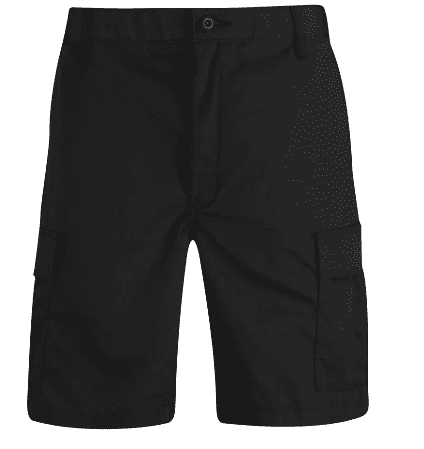 Military Spec Black Propper BDU Rip Stop Shorts Front