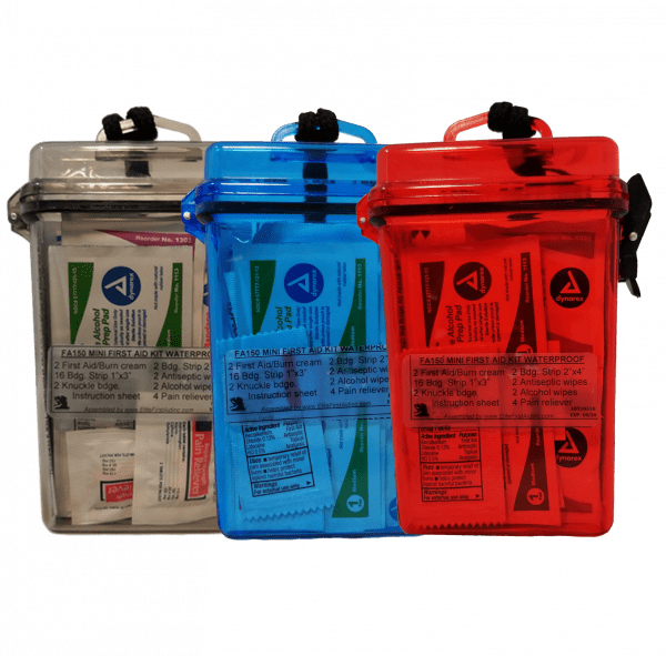 Mini first aid kit red blue smoke