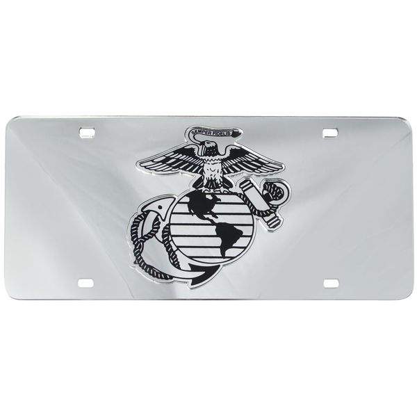 Mirror Inlaid US Marine Corps EGA License Plate