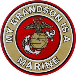 My Grandson Is A Marine EGA Emblem Decal