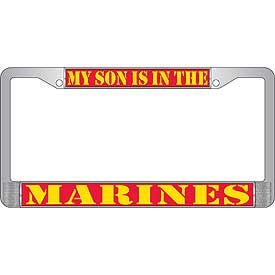 My Son Is In The Marines License Plate Frame