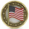 POW MIA and USA Flag Cutout Coin Back