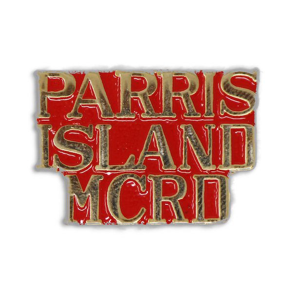 Red Parris Island MCRD Enamel Pin