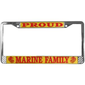 Proud Marine Family License Plate Frame