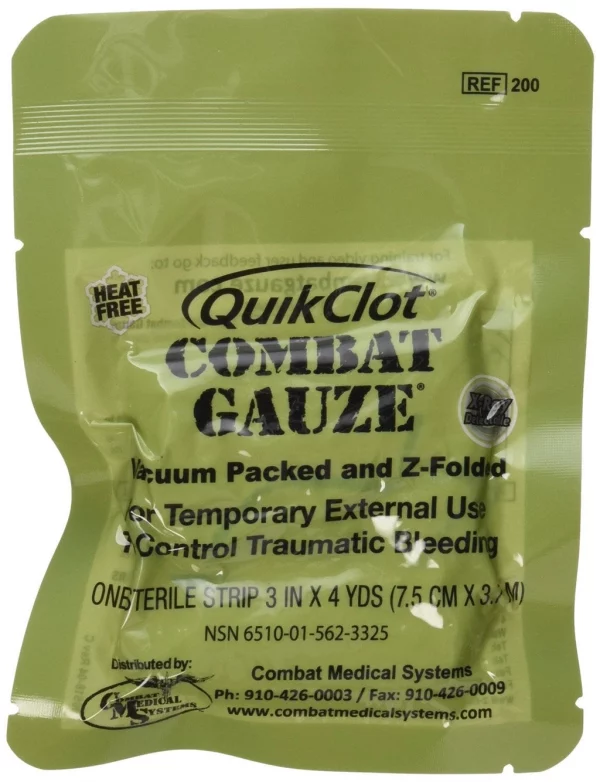 QuikClot Combat Gauze for Traumatic Bleeding First Aid