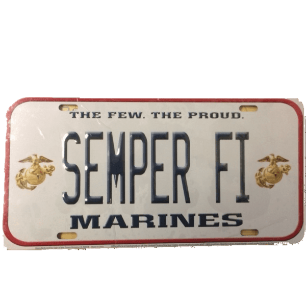 Semper Fi Marines License Plate