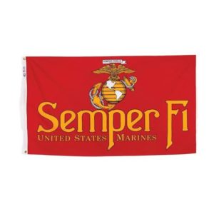 Red Semper Fi Uinted States Marines Flag Medium Image