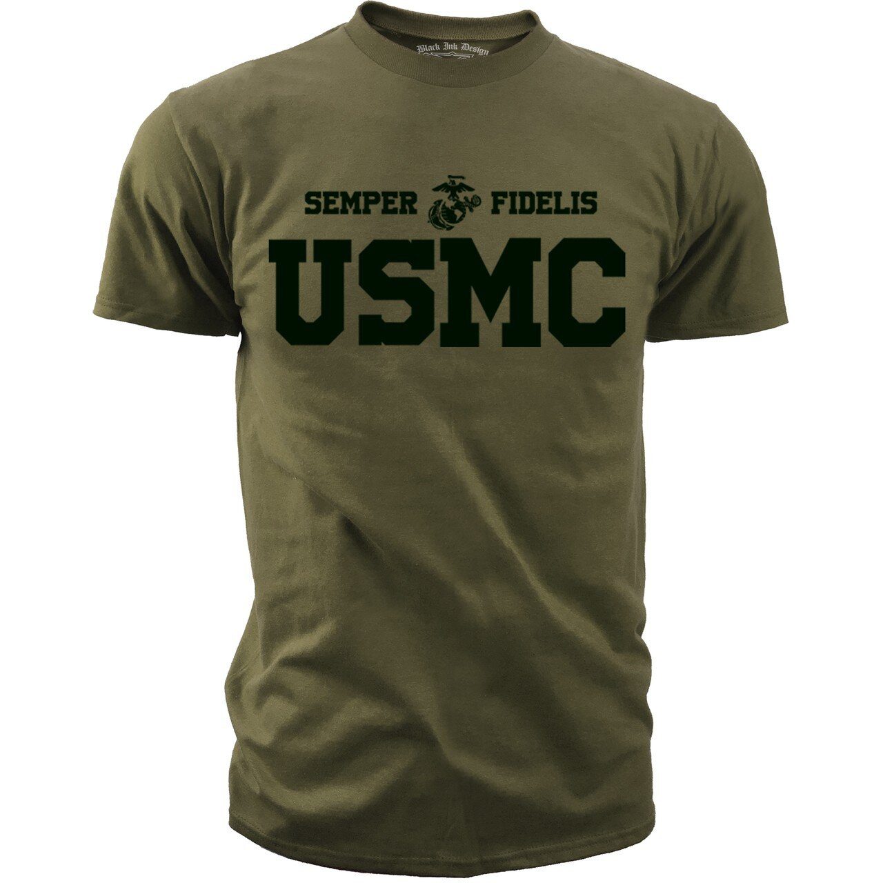 Semper Fidelis USMC Olive Drab T shirt