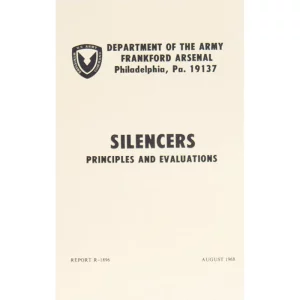 Silencers Principles and Evaluations Manual Dept of Army