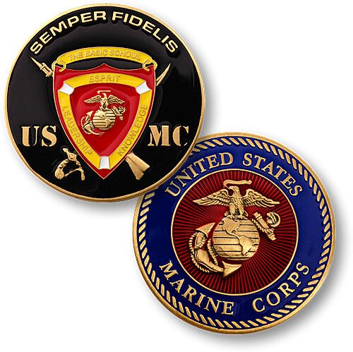 USMC The Basic School Coin