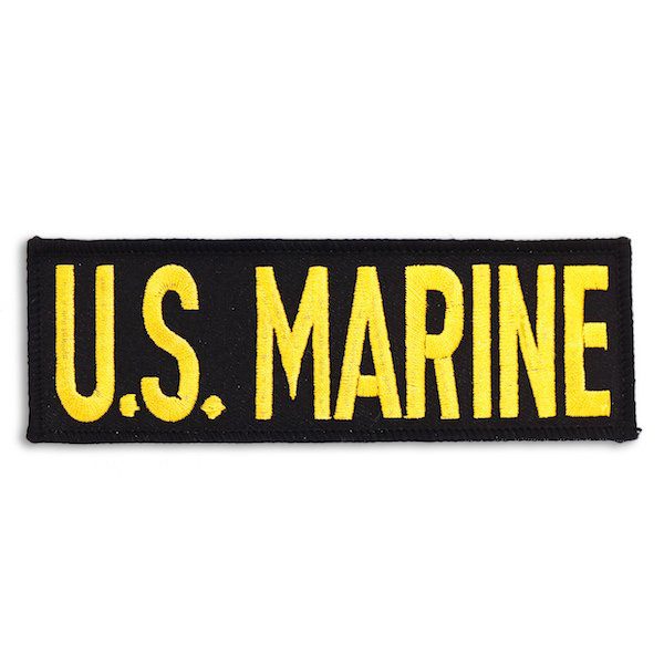 U.S. Marine Black and Gold 5 Tab Patch