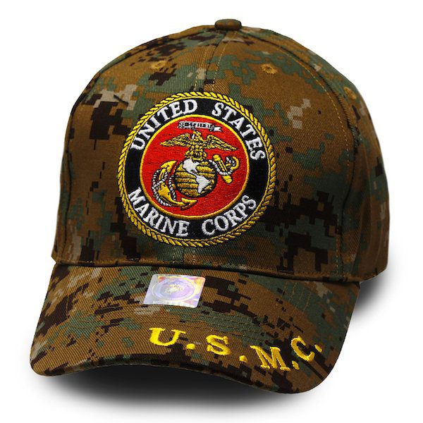 USMC Emblem Digital Woodland Hat