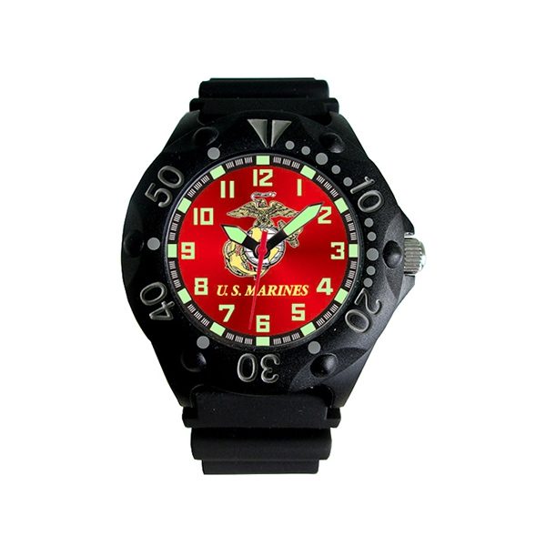 U.S. Marines Red Dial Dive Watch