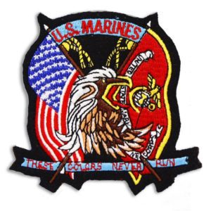 US Marines These Colors Never Run Eagle Head Patch