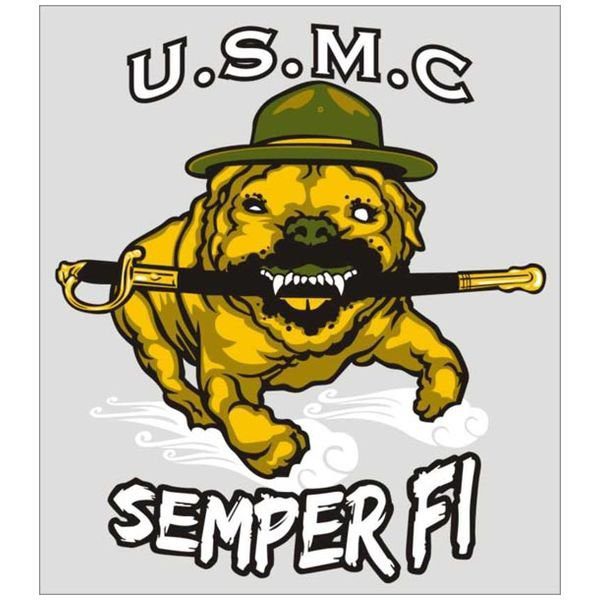 USMC Semper Fi Devil Dog Decal