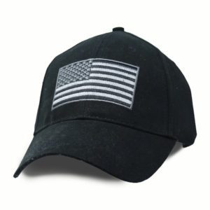 Black and White US Flag Tactical Hat