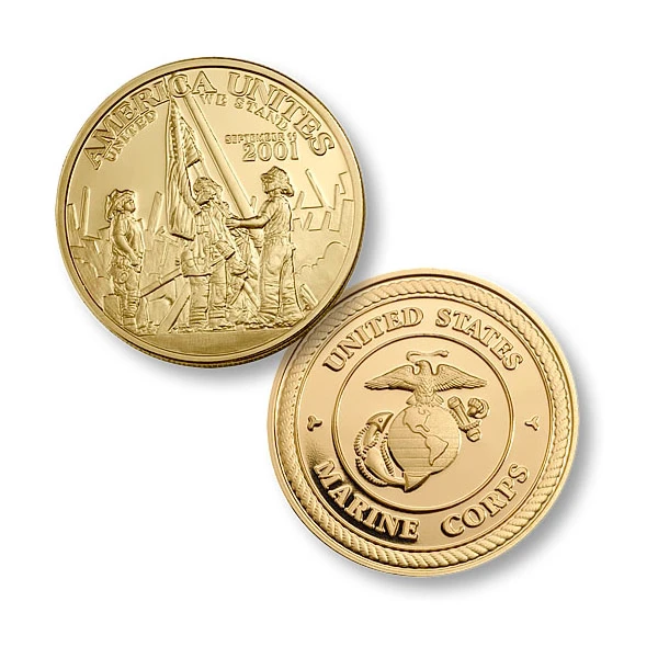 US Marine Corps America Unites Merlingold Coin