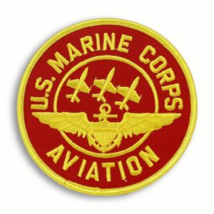 US Marine Corps Aviation Red and Yellow Round Patch