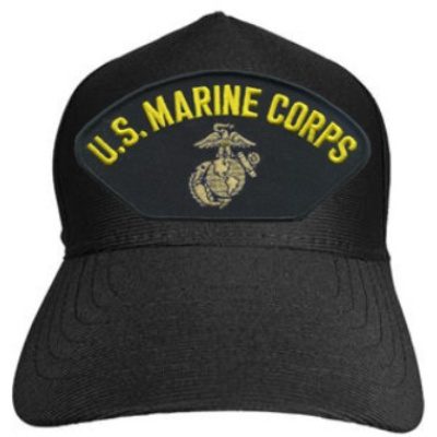 US Marine Corps EGA Black Cap
