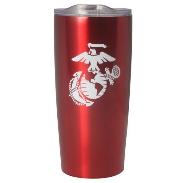 Metallic Red Eagle Globe and Anchor Insulated Tumbler