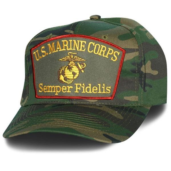 USMC Wooldand Jungle Camo Semper Fidelis Hat