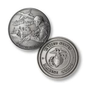 US Marine Corps Semper Fidelis Antique Nickel Coin