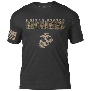 US Marines MARPAT Camo Text T-Shirt