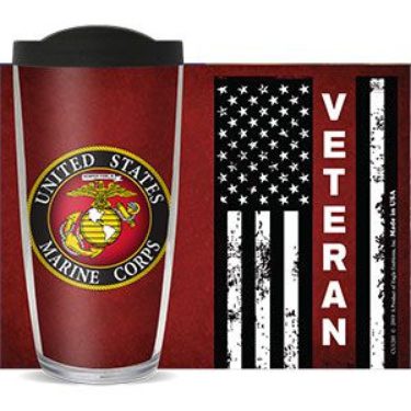 US Marines Veteran Travel Cup